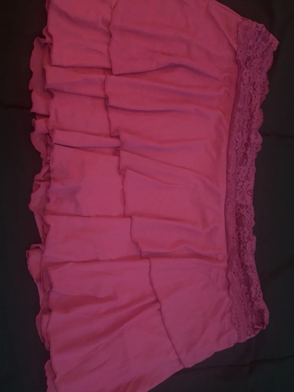 No Boundaries Pink Lace-Trim Sleep Shorts